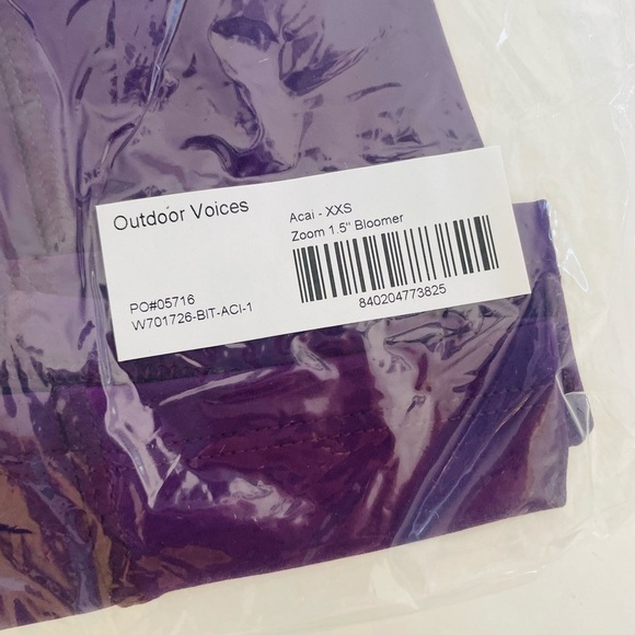 Outdoor Voices 1.5” Zoom Bloomer in Açaí NWT - Picture 4 of 9